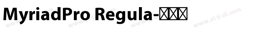 MyriadPro Regula字体转换